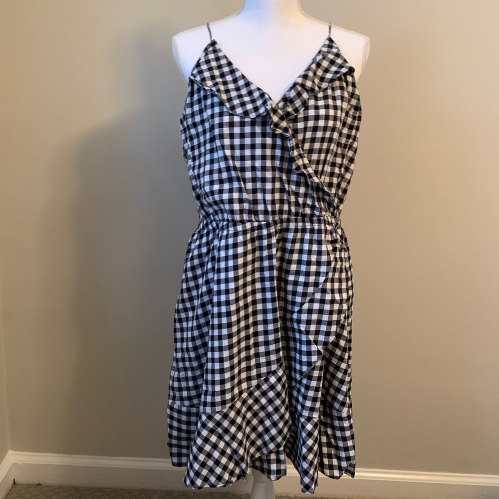 Express Black and White Gingham Dress Size XL